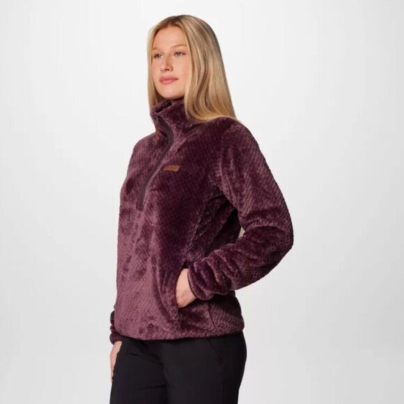 Columbia Women's Fire Side Quarter Zip Sherpa Fleece jacket size small - Picture 3 of 10